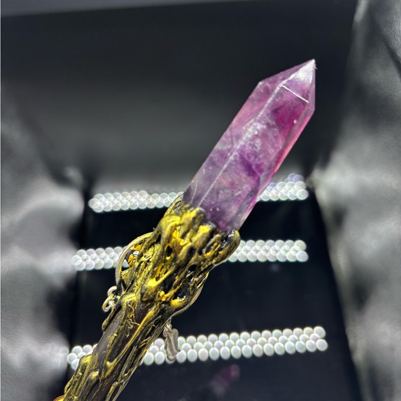 Natural Fluorite Quartz Crystal obelisk ball Magic scepter Reiki healing - Picture 5 of 9